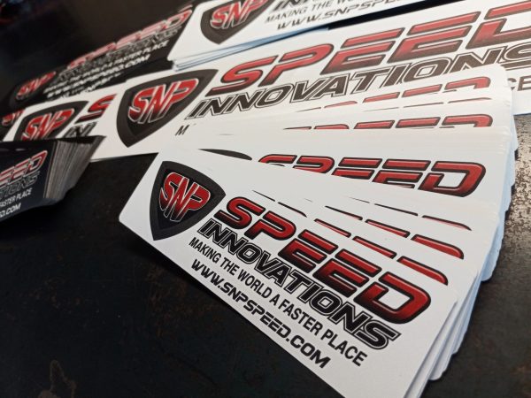 6" White SNP Speed Innovations Sticker