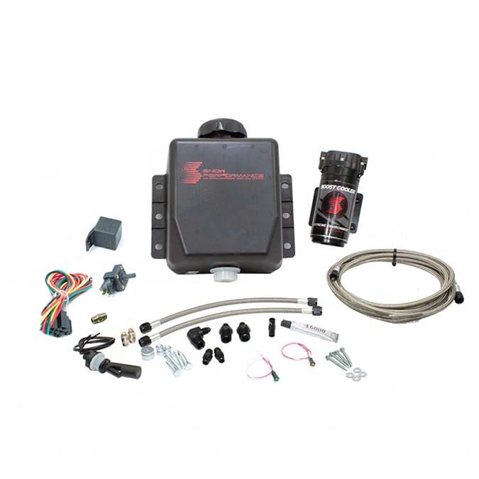 Snow Performance Stage 1 Boost Cooler Forced Induction Water-Methanol Injection Kit (Stainless Steel Braided Line, 4AN Fittings)